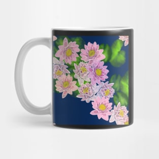 Pink Water lily flower pattern Mug